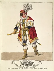 George Frederick Cooke jako Ryszard III, akt IV, scena II, 1800 (akwaforta ręcznie kolorowana)